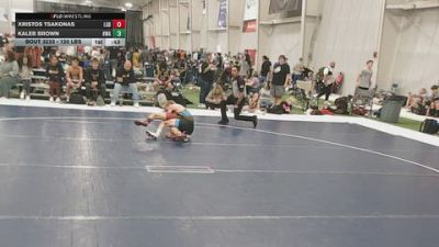120 lbs Cons. Sub-rd Of 16 - Xristos Tsakonas, Lake Gibson Braves vs Kaleb Brown, Hawkeye Wrestling Academy