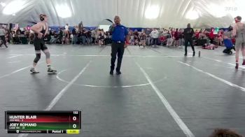 132 lbs Round 6 (8 Team) - Hunter Blair, 330 Red vs Joey Romano, Lake WC