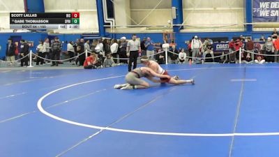 165 lbs Champ. Round 2 - Scott Lallas, Rhode Island College vs Gabe Thomasson, Springfield
