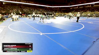 113 Class 1 lbs Cons. Round 2 - Hunter Hodum, St. Pius X (Festus) vs Joshua Griffith, Veritas Christian Academy HS