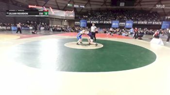 Girls 4A 155 lbs Champ. Round 1 - Trinity Wahl, Sumner (Girls) vs Lillian Reardon, Stadium (Girls)
