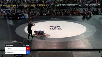 132 lbs Cons 64 #2 - Jordan Rasof, IL vs Luke Satriano, NY