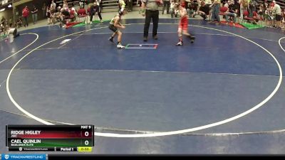 62 lbs Champ. Round 1 - Ridge Higley, JWC vs Cael Quinlin, Badlands Elite