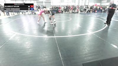 U20 Women - 57 lbs Champ. Round 2 - Ellabelle Taylor, WA vs Eden Hernandez, NC