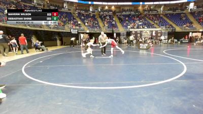 85 lbs Round Of 16 - Maverik Wilson, Bishop McCort vs Sebastian Shine, Greater Latrobe