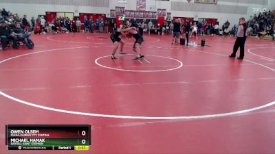 160 lbs Cons. Round 3 - Owen Olsem, Fulda-Murray Cty Central vs Michael Hamak, Sartell-Saint Stephen