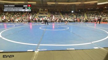 100 lbs Round Of 16 - Kade Church, Skiatook Youth Wrestling vs Chrstopher Stsiapanau, Roundtree Wrestling Academy