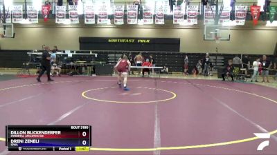 170 lbs Cons. Round 1 - Dillon Blickenderfer, Immortal Athletics WC vs Dreni Zeneli, Iowa