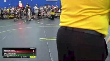 96 lbs Round 3 (6 Team) - Brody Page, American Gladiators-Blue vs Evan Marvin, Untouchables Purple