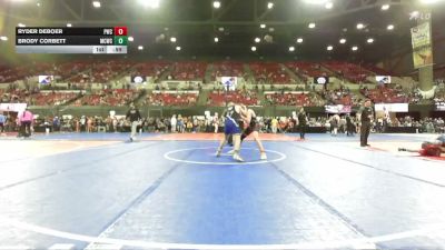 137 lbs Cons. Round 4 - Ryder DeBoer, Powell Wrestling Club vs Brody Corbett, Magic City Wrestling Club