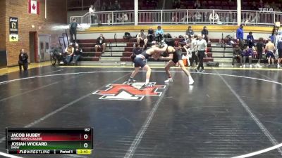 157 lbs Semifinal - Josiah Wickard, Snow vs Jacob Hubby, North Idaho College