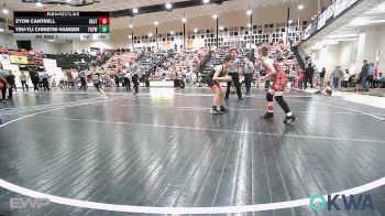 76 lbs Rr Rnd 1 - Zyon Cantrell, Heat vs Tsu-tli Christie-Vangen, Fort Gibson Youth Wrestling