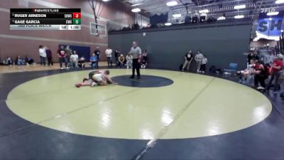 112 lbs 3rd Place Match - Gage Garcia, Cougar Wrestling Club vs Ruger Arneson, Challis Blackheart Wrestling Club