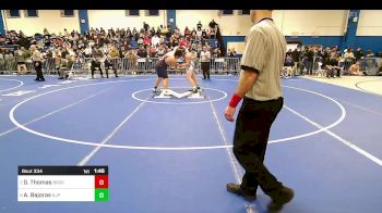 285 lbs Semifinal - Gabriel Thomas, Brookline vs Alex Bajoras, Saint John's Prep