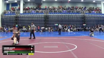 132 lbs Champ. Round 1 - Owen Kasza, OTSEGO vs Xavier Scott, BOWLING GREEN