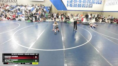 67 lbs Cons. Round 1 - Mason Hanna, Westlake vs Wyatt Forsey, Team Prestige