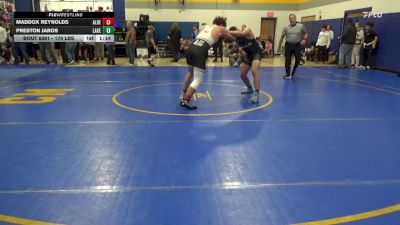 170 lbs Quarterfinal - Maddox Reynolds, Albert Gallatin vs Preston Jaros, Lake Catholic W.C.
