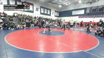 217 lbs Champ. Round 1 - Davis Donnelly, Yucaipa Thunder Wrestling Club vs Michael Martinez, Carter High School