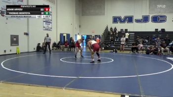 165 lbs 9th Place Match - Adam Arvizu, Sacramento City College vs Thomas Montoya, Sierra College