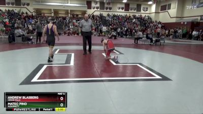 JV-5 lbs Quarterfinal - Andrew Blasberg, Cedar Falls vs Mateo Pino, Alburnett