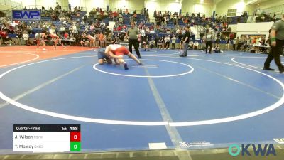 160 lbs Quarterfinal - Jack Wilson, Fort Gibson Youth Wrestling vs Tristan Mowdy, Checotah Matcats