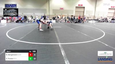 105 lbs Rr Rnd 1 - Brayden Bergemann, Askren Wrestling Academy - (B) vs Dylan Russo, Michigan Premier WC - (A)