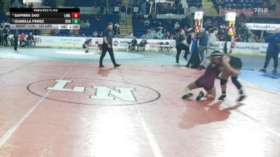 120 lbs Consolation - Saphira Sao, Lowell vs Izabella Perez, Springfield Central (W)