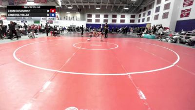 103 lbs Champ. Round 1 - Cydni Buchanan, Unattached vs Vanessa Tellez, Friends University