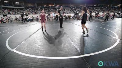 80 lbs Quarterfinal - Bree Leyba, Team Tulsa Wrestling Club vs Lucy Chill, Perry Wrestling Club