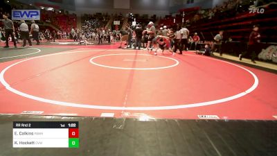 70 lbs Rr Rnd 2 - Emeree Calkins, Pawhuska Elks Takedown vs Karsyn Hockett, Caney Valley Wrestling