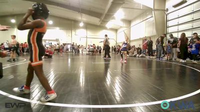 52 lbs Consi Of 4 - Miles Sanders, Team Tulsa Wrestling Club vs River Wells, Claremore Wrestling Club