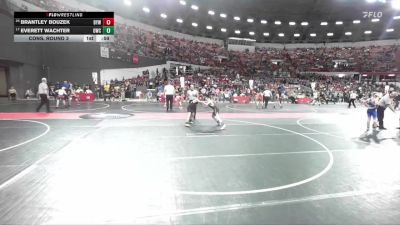 110 lbs Cons. Round 3 - Brantley Bouzek, Badger Youth Wrestling vs Everett Wachter, Oregon Wrestling Club