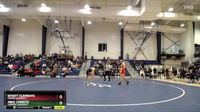 174 lbs Cons. Round 3 - Niko Christo, Lourdes University vs Wyatt Clements, Cleary University