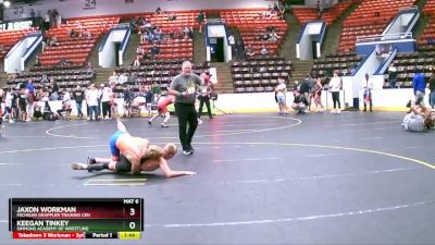 135 lbs Cons. Round 3 - Keegan Tinkey, Simmons Academy Of Wrestling vs Jaxon Workman, Michigan Grappler Training Cen