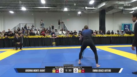 Emma Grace Artero vs Arionna Monte Avant 2026 Pan IBJJF Jiu-Jitsu No-Gi Championship