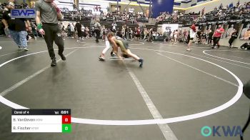 85 lbs Consi Of 4 - Brooks VanDeven, Mustang Bronco Wrestling Club vs Braxton Fischer, Kingfisher YellowJackets