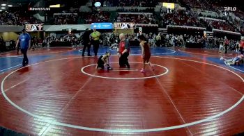 52 lbs 5th Place Match - Nora Blackcrow, Ft. Belknap Warriors vs Samaya Garza, Moses Lake Wrestling Club