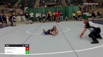 91 lbs Quarterfinal - Barrett Bicking, Woodstock Wrestling Club vs Jon Brock, The Storm Wrestling Center