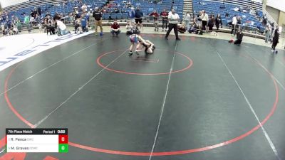 8U Boys - 70 lbs 7th Place Match - Ryker Pence, Greentown Wrestling Club vs Maverick Graves, Columbia City Wrestling Club