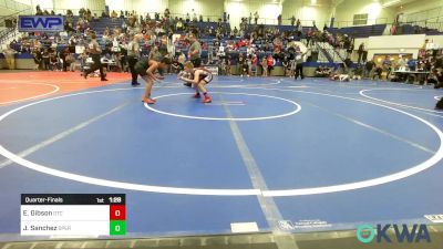 75 lbs Quarterfinal - Elliott Gibson, Owasso Takedown Club vs Jeremiah Sanchez, Sperry Wrestling Club