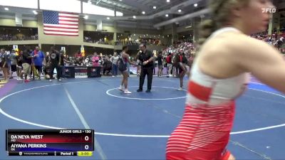 130 lbs Quarterfinal - Da`Neya West, MO vs Aiyana Perkins, OK