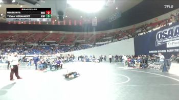 4A Boys 132 lbs Cons. Round 2 - Evan Hernandez, Newport Boys vs Reese Hite, Marshfield Boys