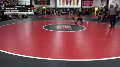 106 lbs Semifinal - Cole Kasparek, Clear Creek-Amana vs Keller Little, Eddyville-Blakesburg-Fremont