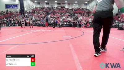 67 lbs Quarterfinal - Cain Howeth, Barnsdall Youth Wrestling vs Jaysten Wolfe, Team Nomad