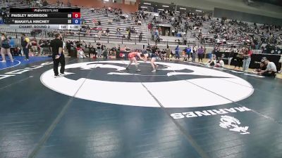 U15 Women - 66 lbs Champ. Round 2 - Paisley Morrison, OR vs Makayla Hinchey, SC