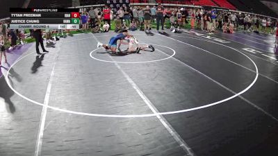 92 lbs Champ. Round 4 - Tytan Freeman, Idaho vs Justice Chung, Hawaii