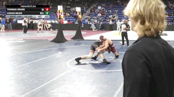 132 lbs Consi Of 32 #2 - Thomas Sears, Westford Academy vs Logan Miles, Wellesley