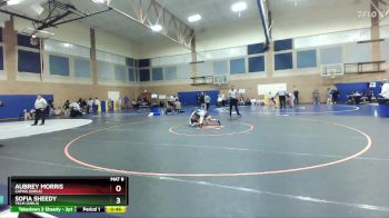 100lbs Cons. Round 4 - Sofia Sheedy, Yelm (Girls) vs Aubrey Morris, Camas (Girls)