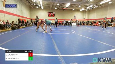 180 lbs Rr Rnd 2 - Jayden Church, Skiatook Youth Wrestling vs Alyvia Edwards, Wagoner Takedown Club