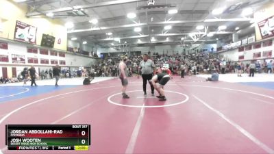 215 lbs Champ. Round 2 - Jordan Abdollahi-Rad, Coconino vs Josh Wooten, Desert Ridge High School